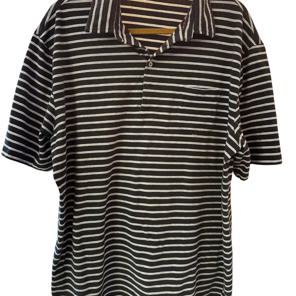 Polo Golf Ralph Lauren Black & White Striped Shirt‎ | Men’s XL
